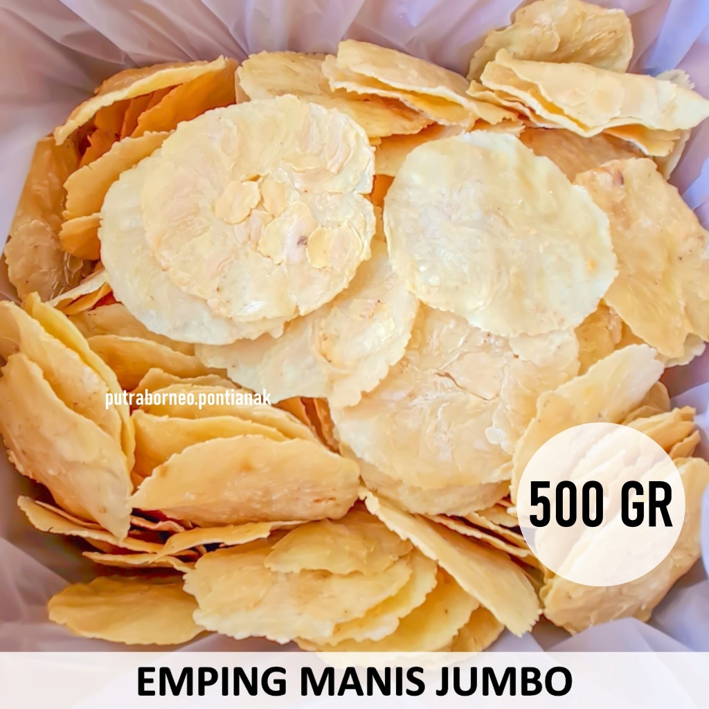 

[Manis] Emping Melinjo Pedas Manis 500gr / Emping Belinjo Jumbo Mentah / Emping Pedas Manis