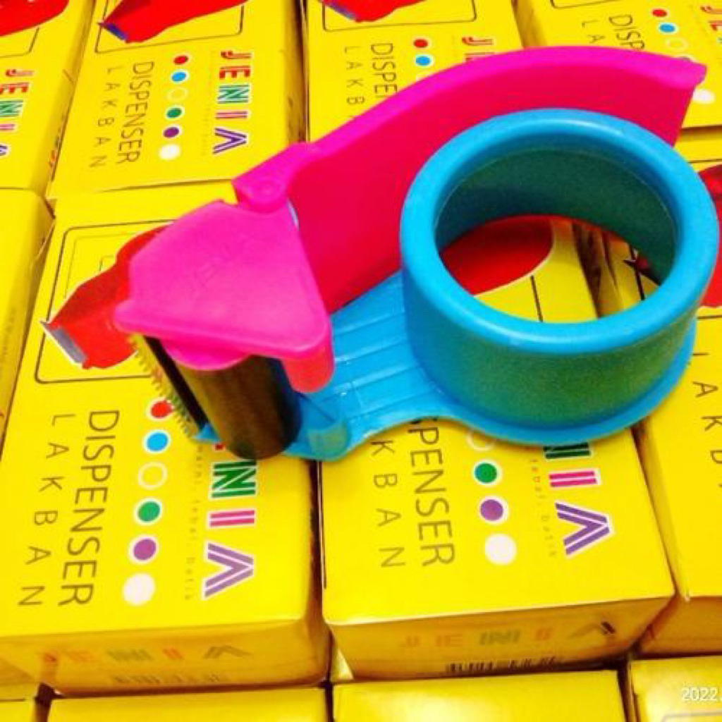 

{PINK} Tempat Isolasi/Tape Cutter Jenia Dual Core / Pemotong solasi / Dispenser Lakban