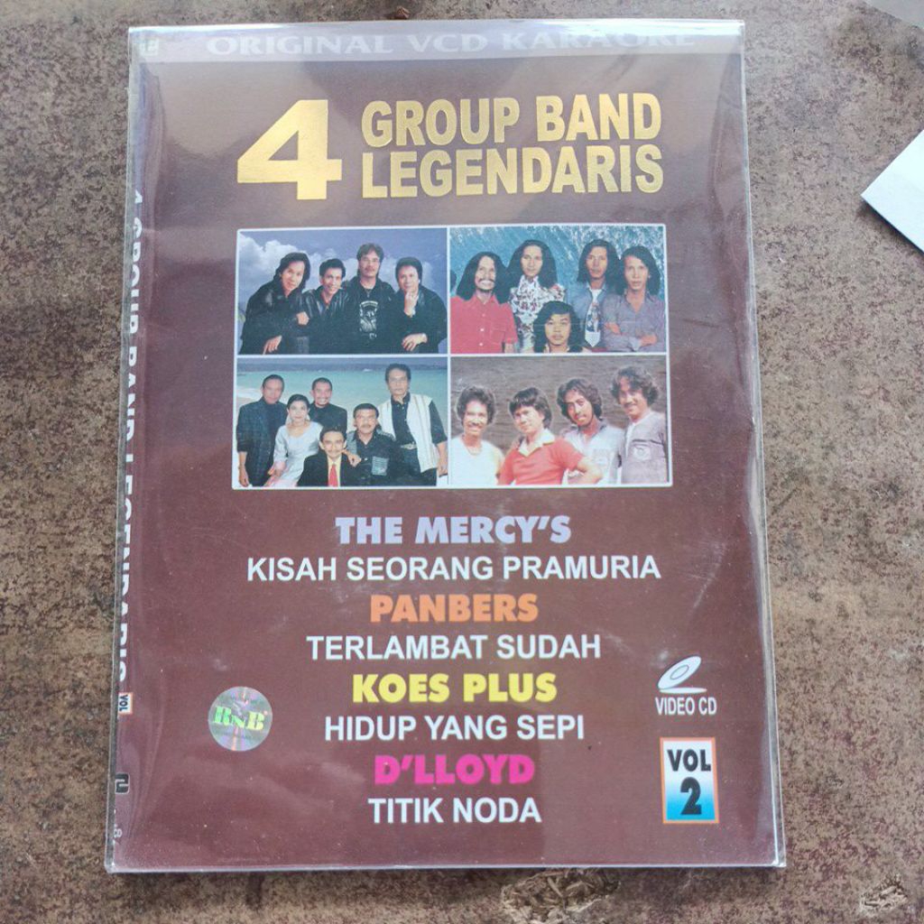 Vcd ori karaoke 4 Grup Band Legendaris vol 2
