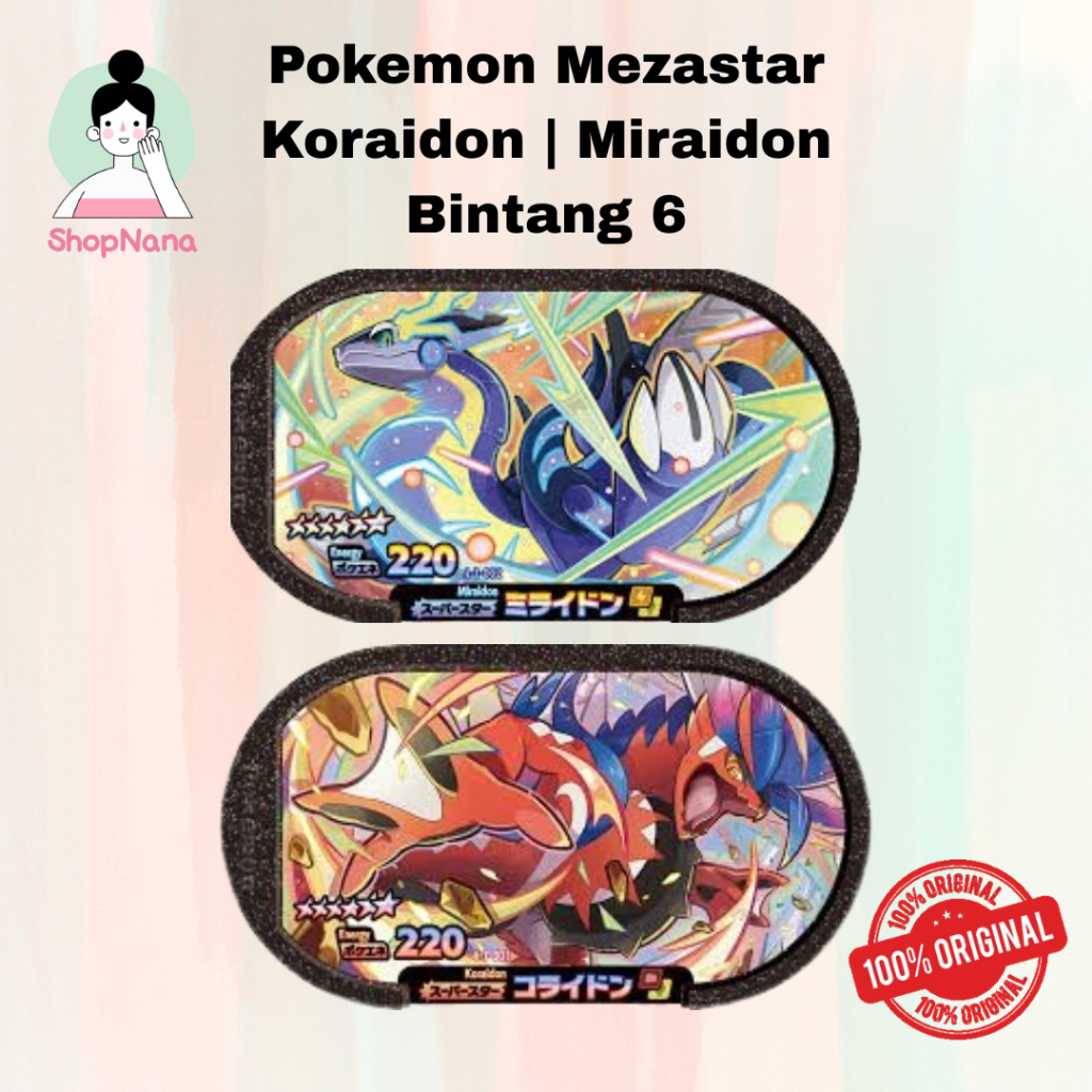 (BINTANG 6) Pokemon Mezastar  Superstar Pokemon - Miraidon & Koraidon