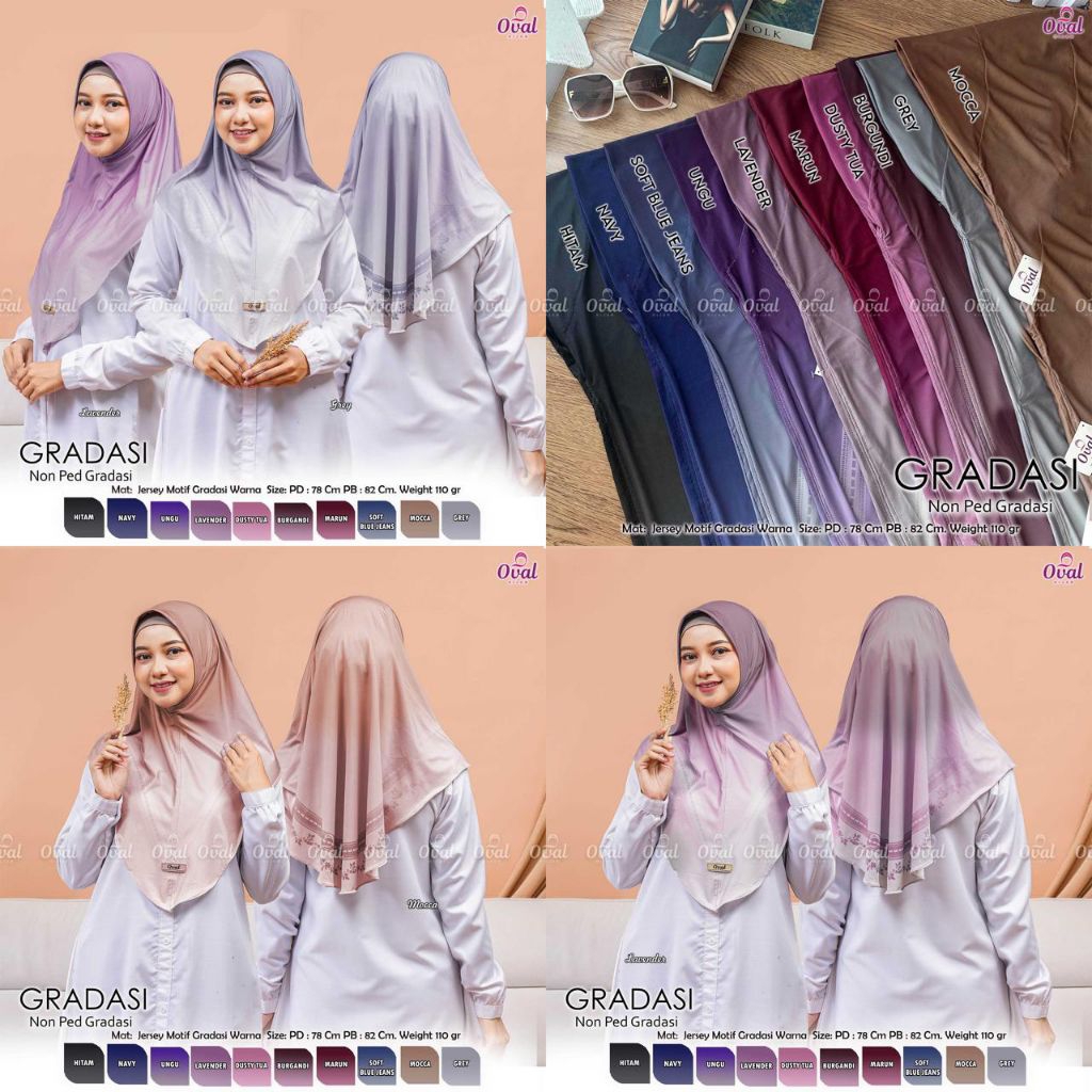 GRADASI hijab gradasi non ped