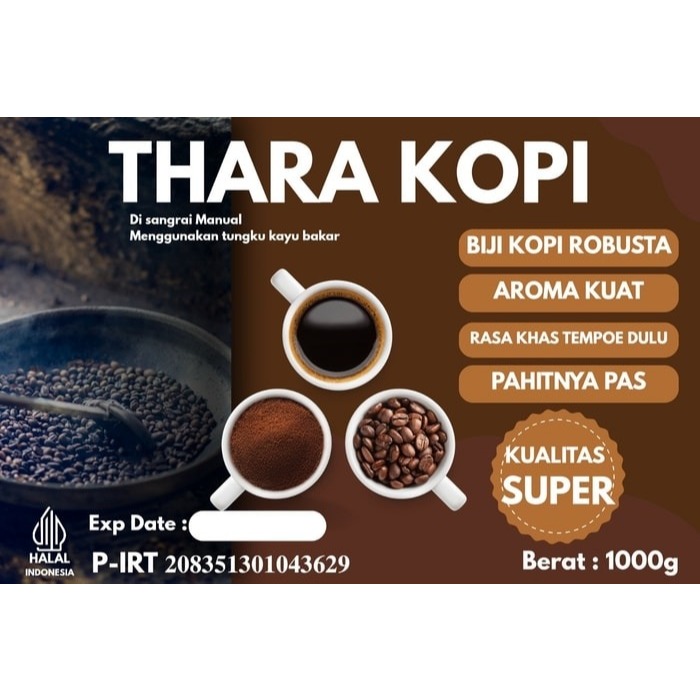 

Kopi Robusta Premium Khas Bondowoso Thera Coffee 1000g