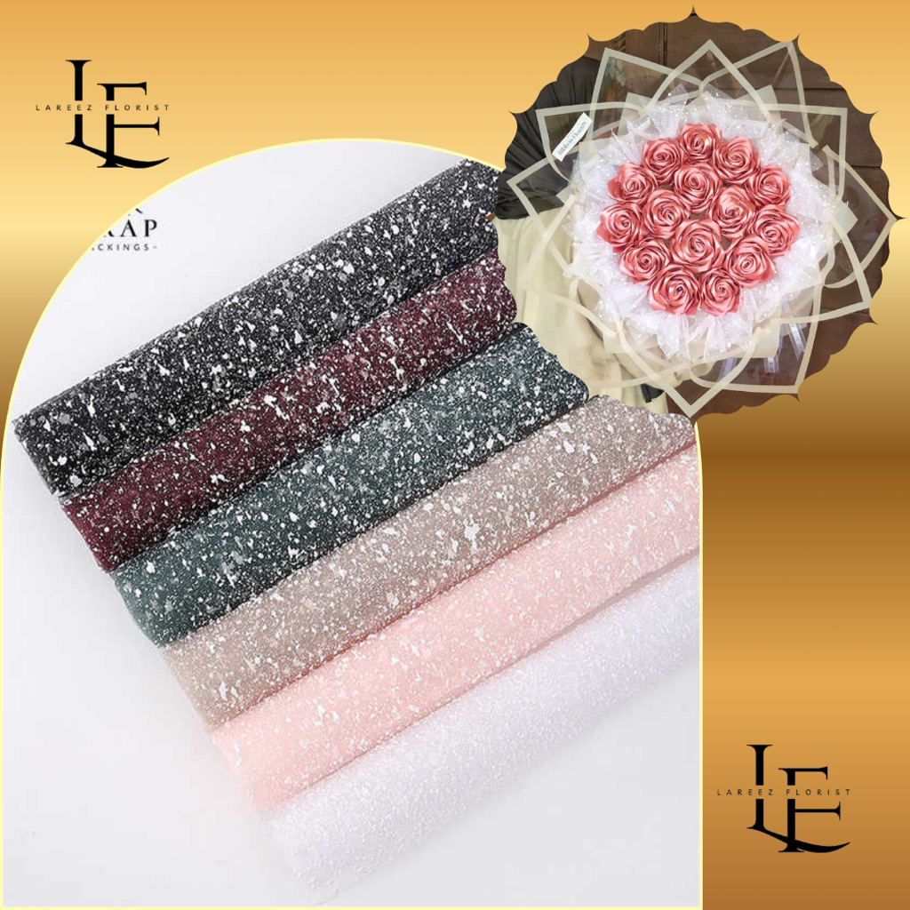 

[1 Pack Isi 10 pcs]Tile Salju Polynet Kertas Bungkus Pembungkus Bouquet Bunga Jaring Bucket Buket Tebal 1 Pack Isi 10