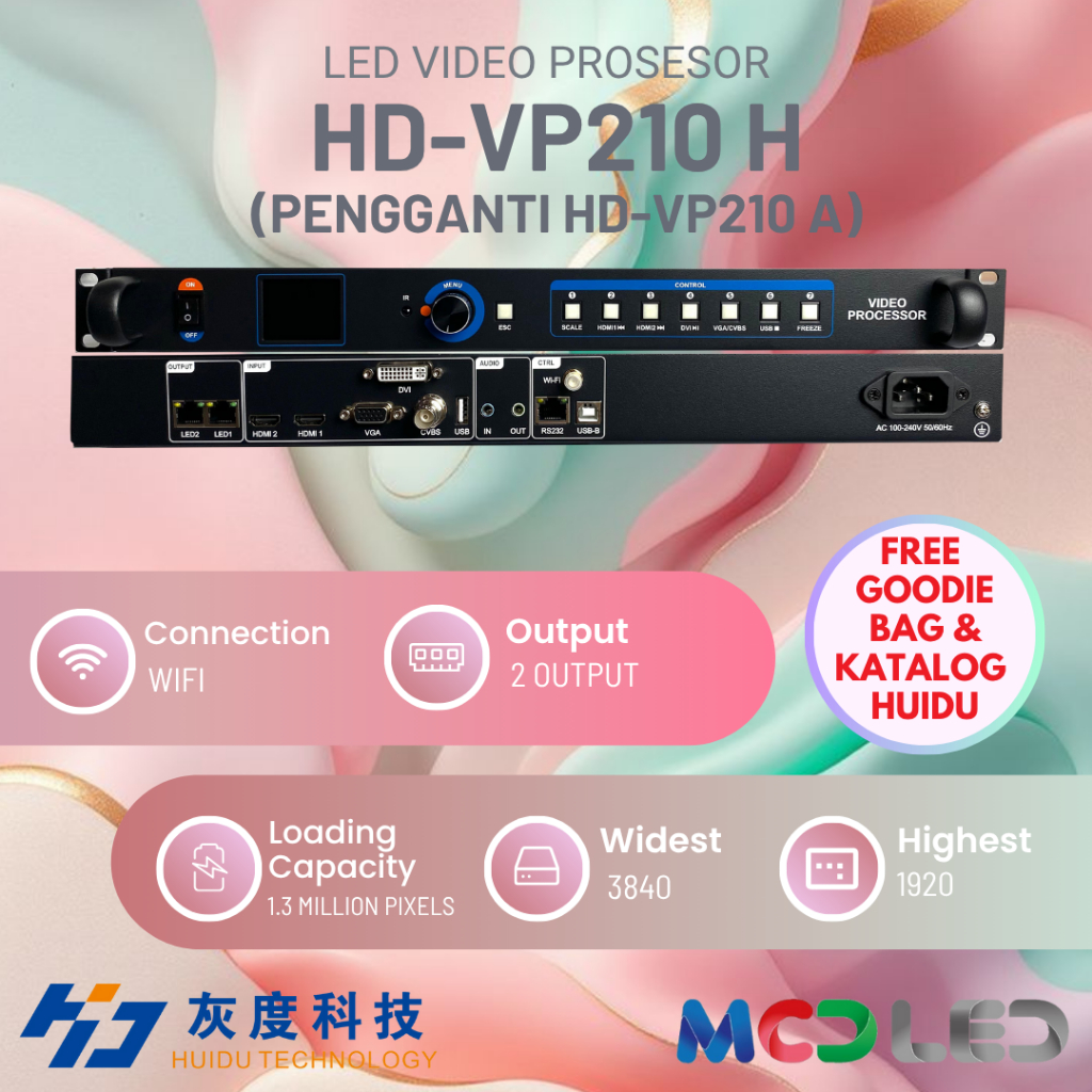 HUIDU HD VP210H pengganti HD VP 210A HD VP210S pengganti HD VP210C SENDING CARD LED VIDEO PROCESSOR 