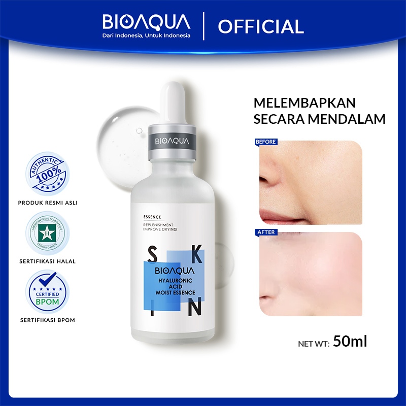 BIOAQUA Hyaluronic Acid Moist Essence 50ml Serum Wajah Skincare BPOM