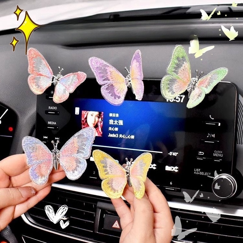 COD Dekorasi Mobil/Kupu-kupu Aksesoris Fesyen/ Dekorasi Kupu-kupu Mobil/Aksesoris Fashion Kupu-kupu