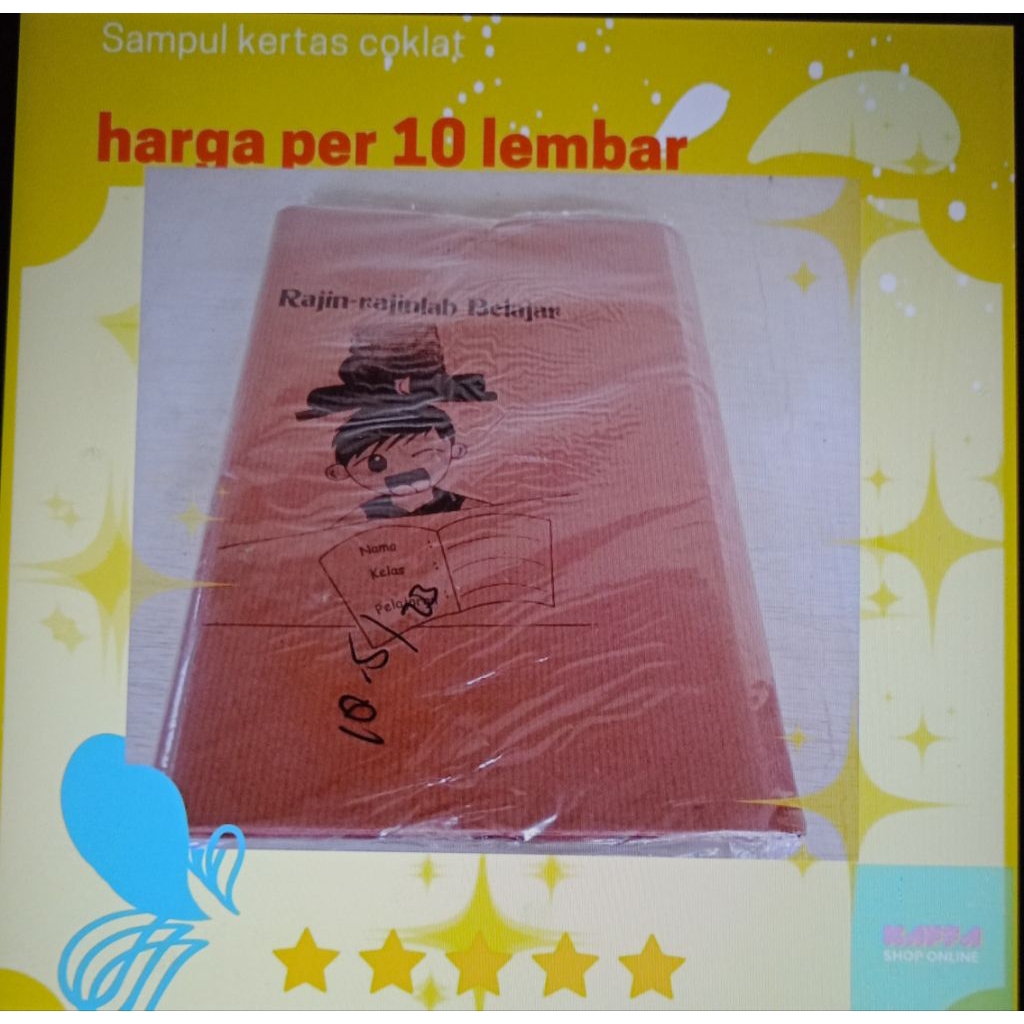 

10 lembar sampul buku kwarto gambar bahan tipis