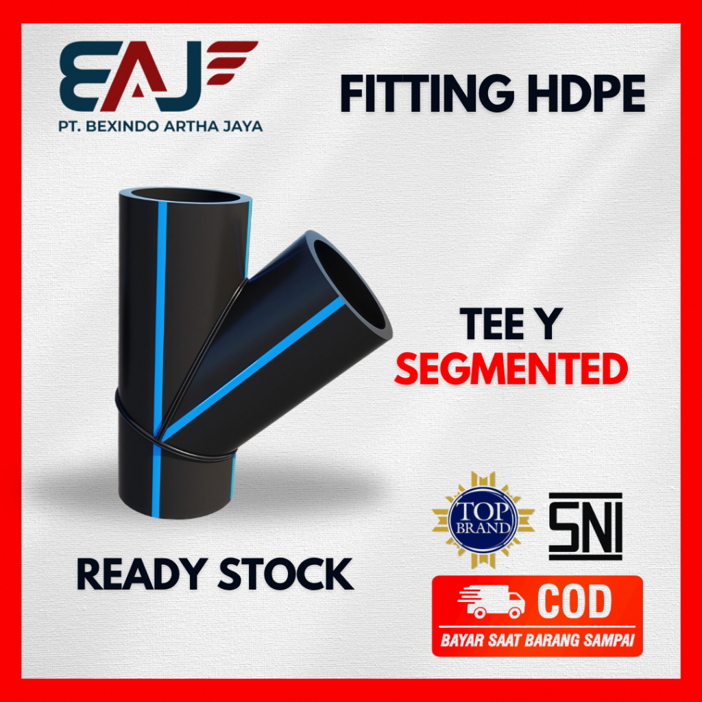 Tee Y Segmented HDPE ukuran 12 Inch atau 315 mm | Tee Y Butt Fusion Fitting Pipa HDPE | Distributor