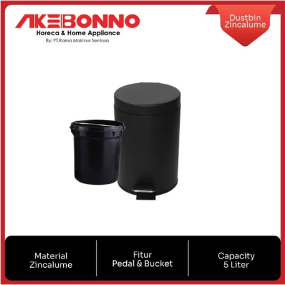 Akebonno Dustbin Bahan Zincalume 5L (ADBZA-5P) / 5L (ADBZA-5S) / 7L (ADBZA-7S) / 10L (ADBZA-10P)