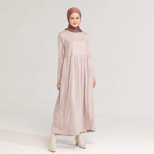 Inner Gamis Ruffles Polos Dauky Inner Dress - Gamis Laudya