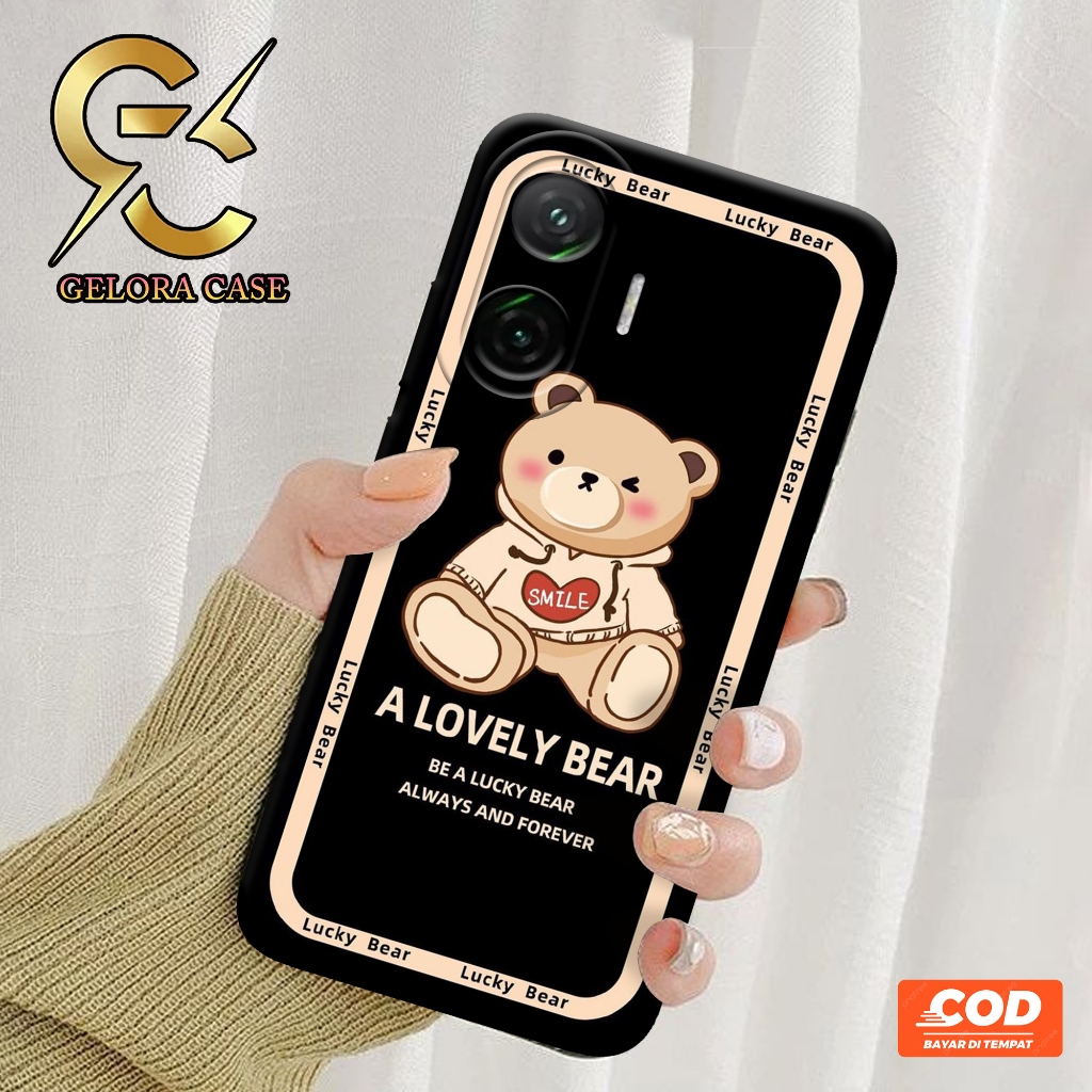 Softcase XIAOMI POCO F7 5G  - Geloracase - Case POCO F7 5G - Motif Case Bear - Case POCO F7 5G - Pel