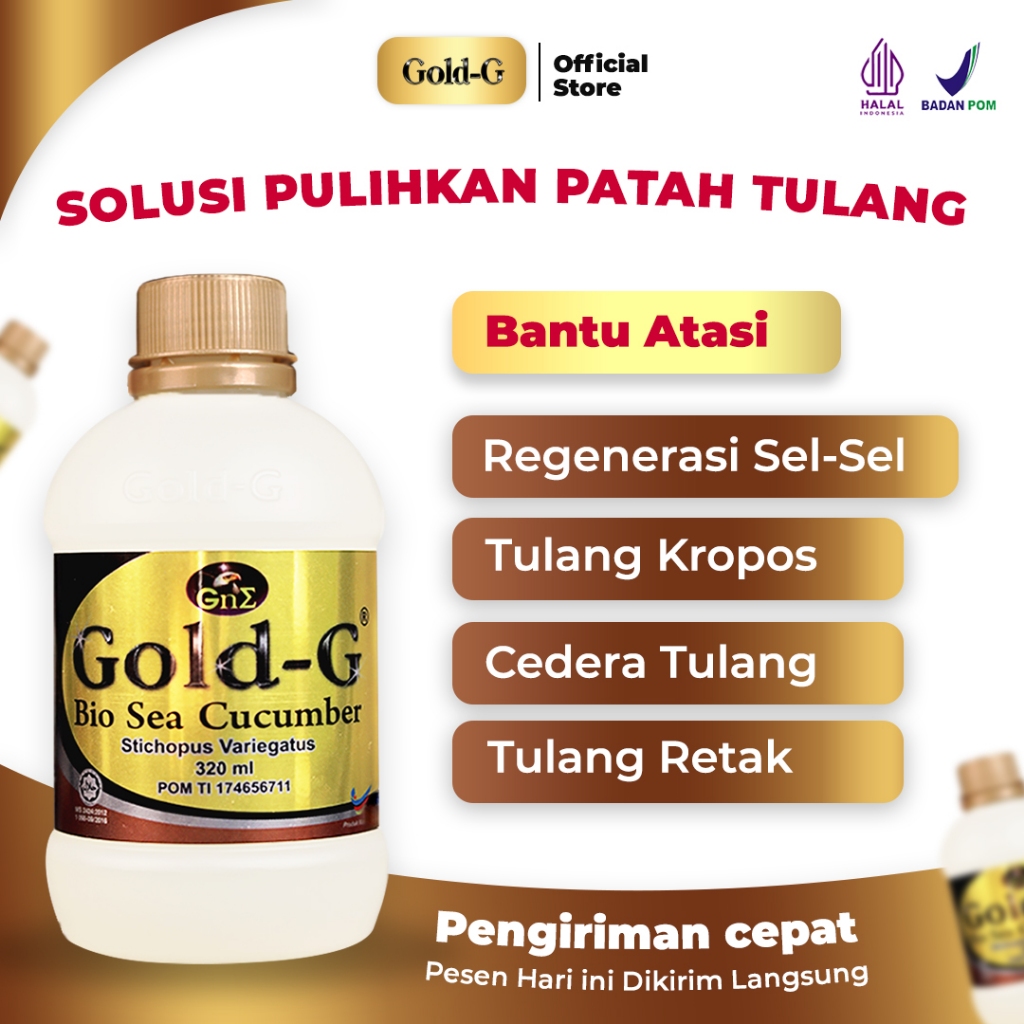 Gold G - Jelly Gamat 320ml - Obat Pemulihan Patah Tulang Obat Patah Tulang