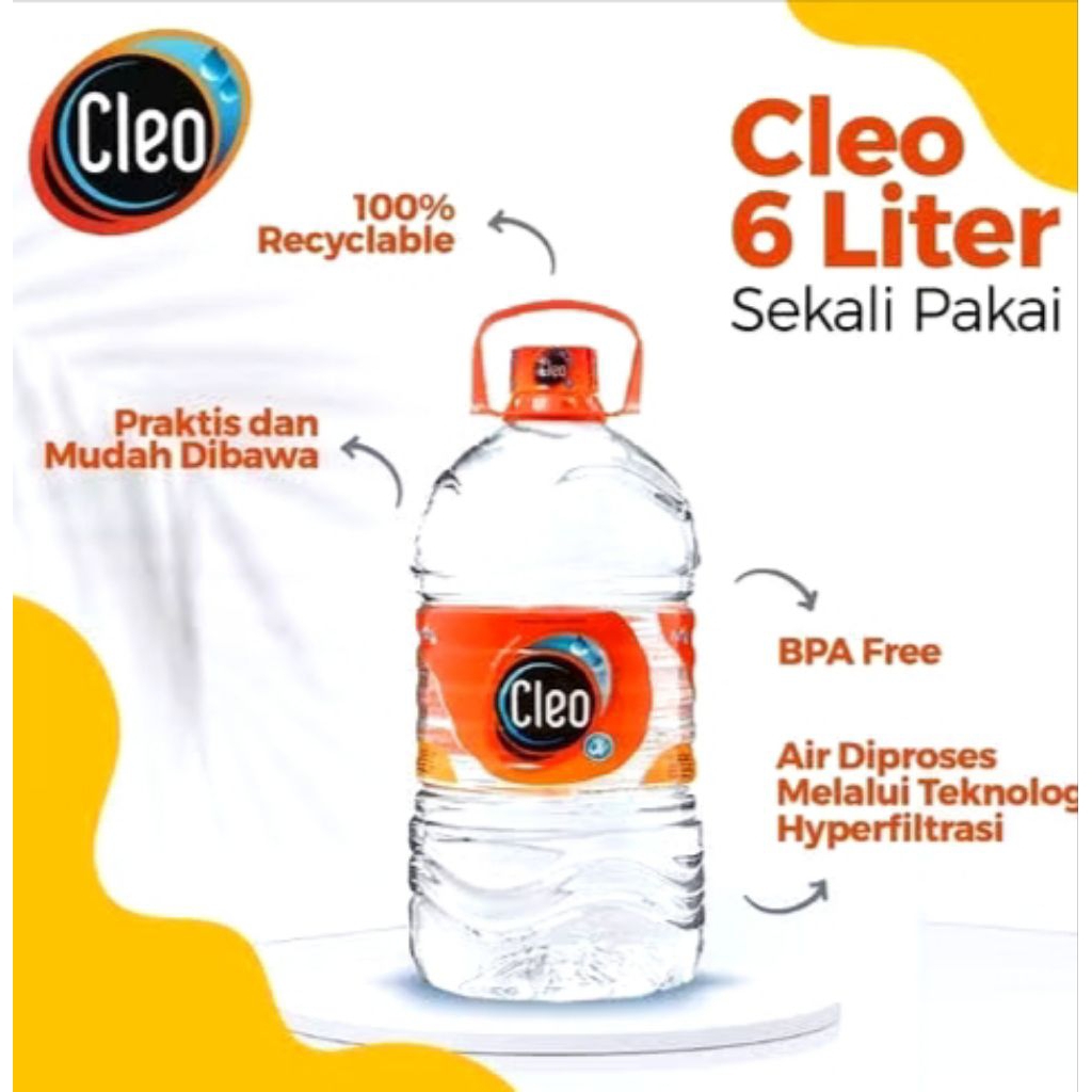 

Cleo air mineral 6liter / Cleo galon air mineral 6liter