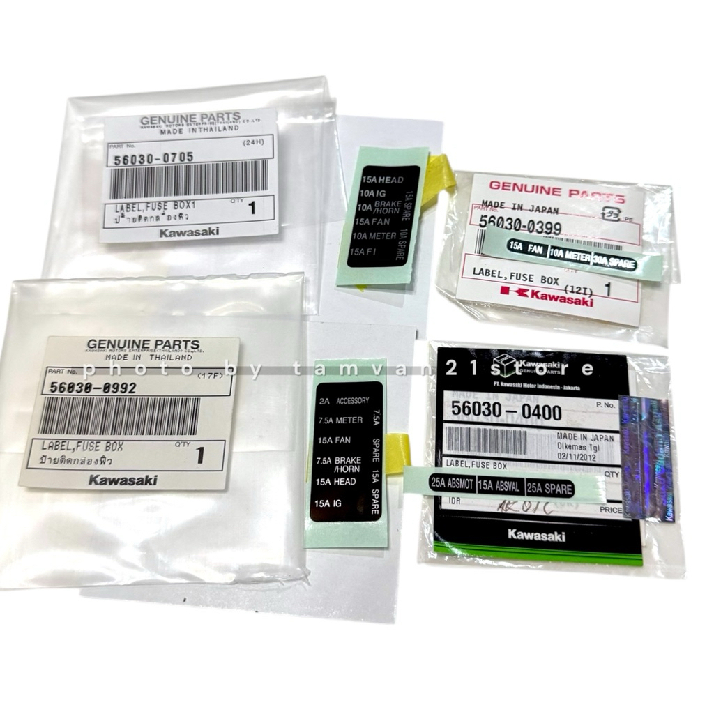 STICKER RUMAH SIKRING FUSE BOX ER6n ZX VERSYS ORIGINAL KAWASAKI