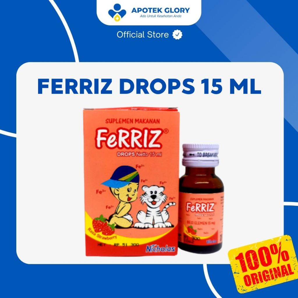 Hot Sale Ferriz Drops 15ml Suplemen Zat Besi Anak Dan Bayi Untuk Nafsu Makan / Vitamin Zat Besi Untu