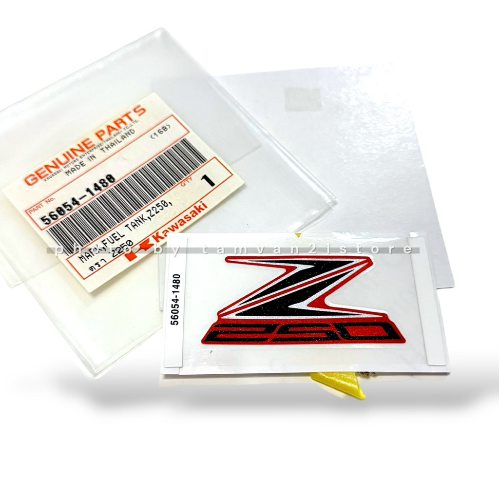 STICKER EMBLEM Z250 TANGKI Z250 ORANGE HITAM ORIGINAL KAWASAKI