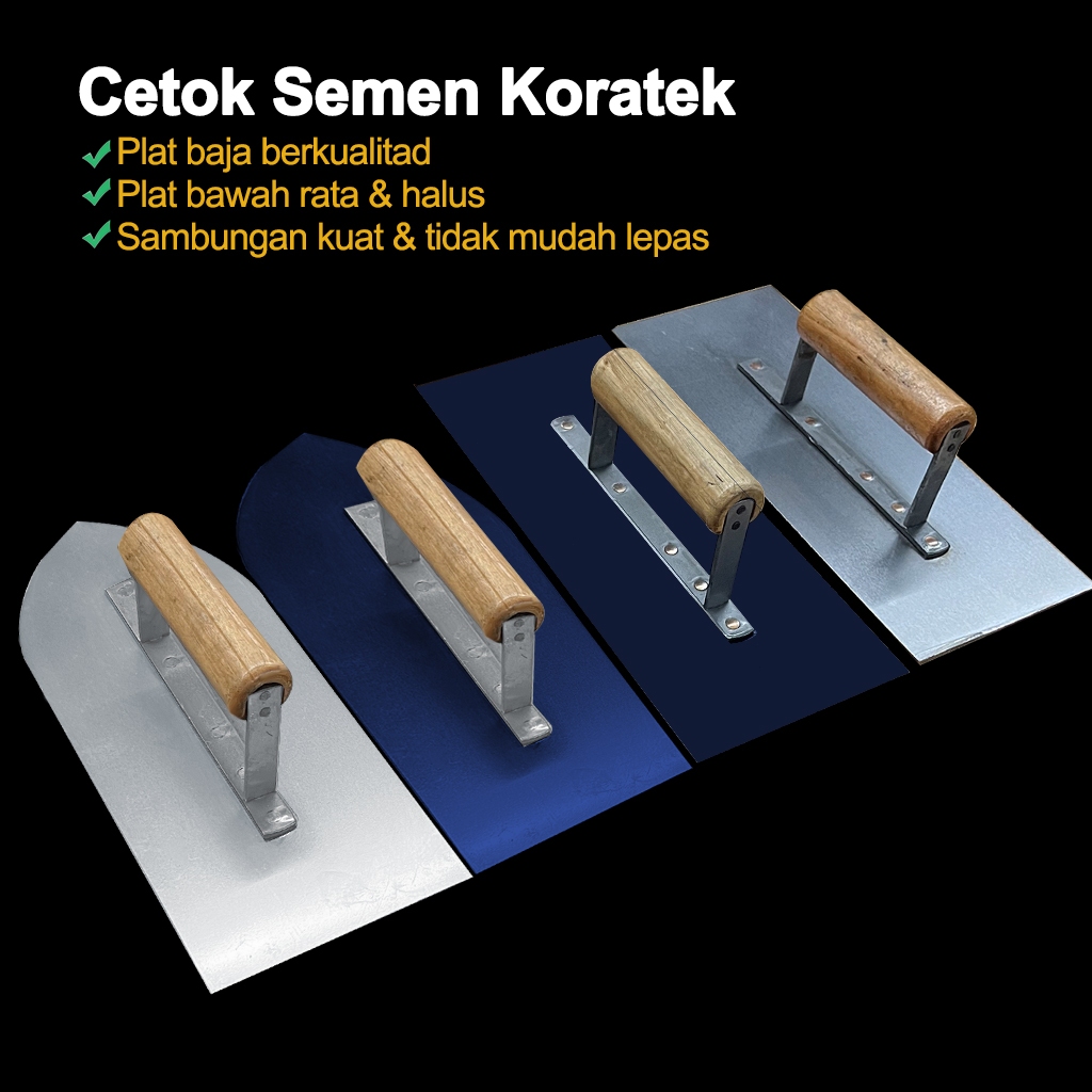 Cetok Semen Bangunan Tukang Koratek Sendok Coratex Model Kotak Rata Lancip Perata Acian Dinding