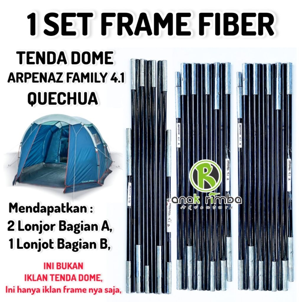 LONJOR FRAME FIBER ARPENAZ FAMILY 4.1 TENDA DOME QUECHUA