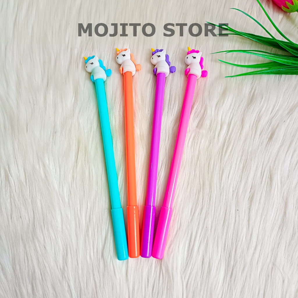 

PEN UNICORN DUDUK GEL TINTA PENA BOLPEN PULPEN KUDA PONI PASTEL ALAT TULIS FANCY LUCU