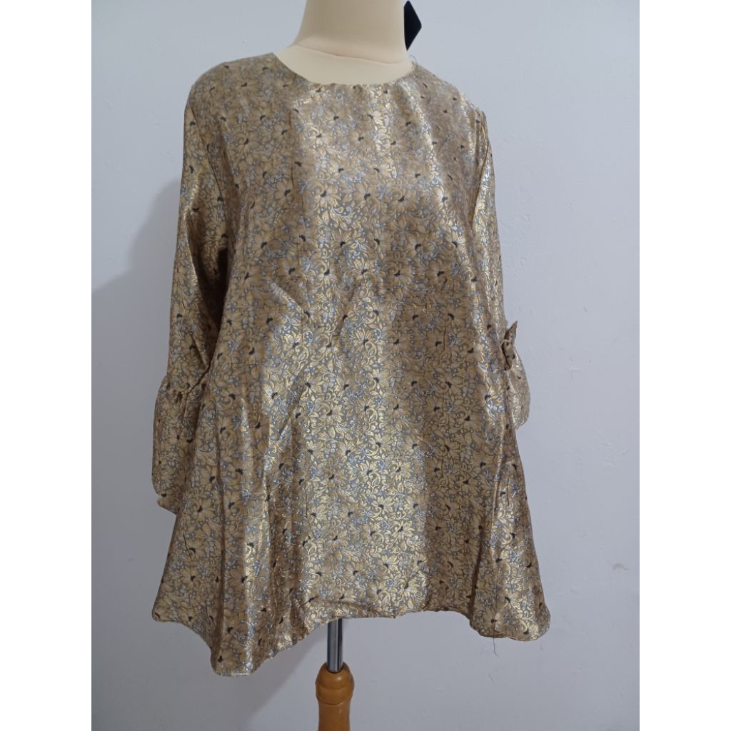 atasan wanita songket kondangan/baju atasan motif songket size M