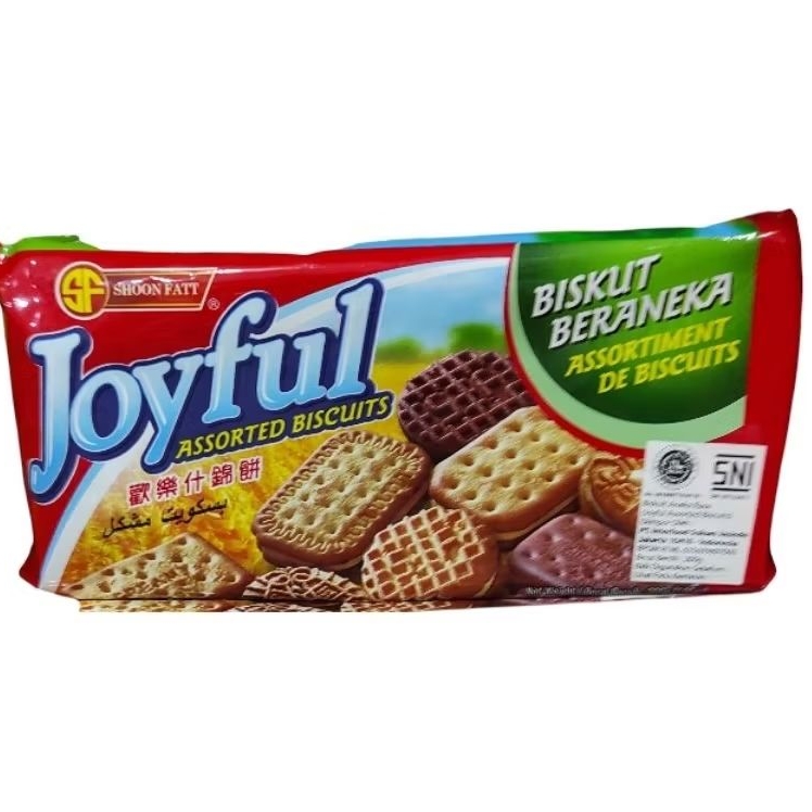 

Shoon Fatt Joyful Assorted biscuit beraneka rasa halal 200gr fn
