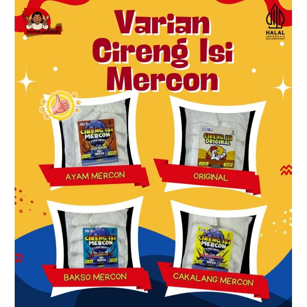 

Paketan 4 Varian Cireng Isi Mercon