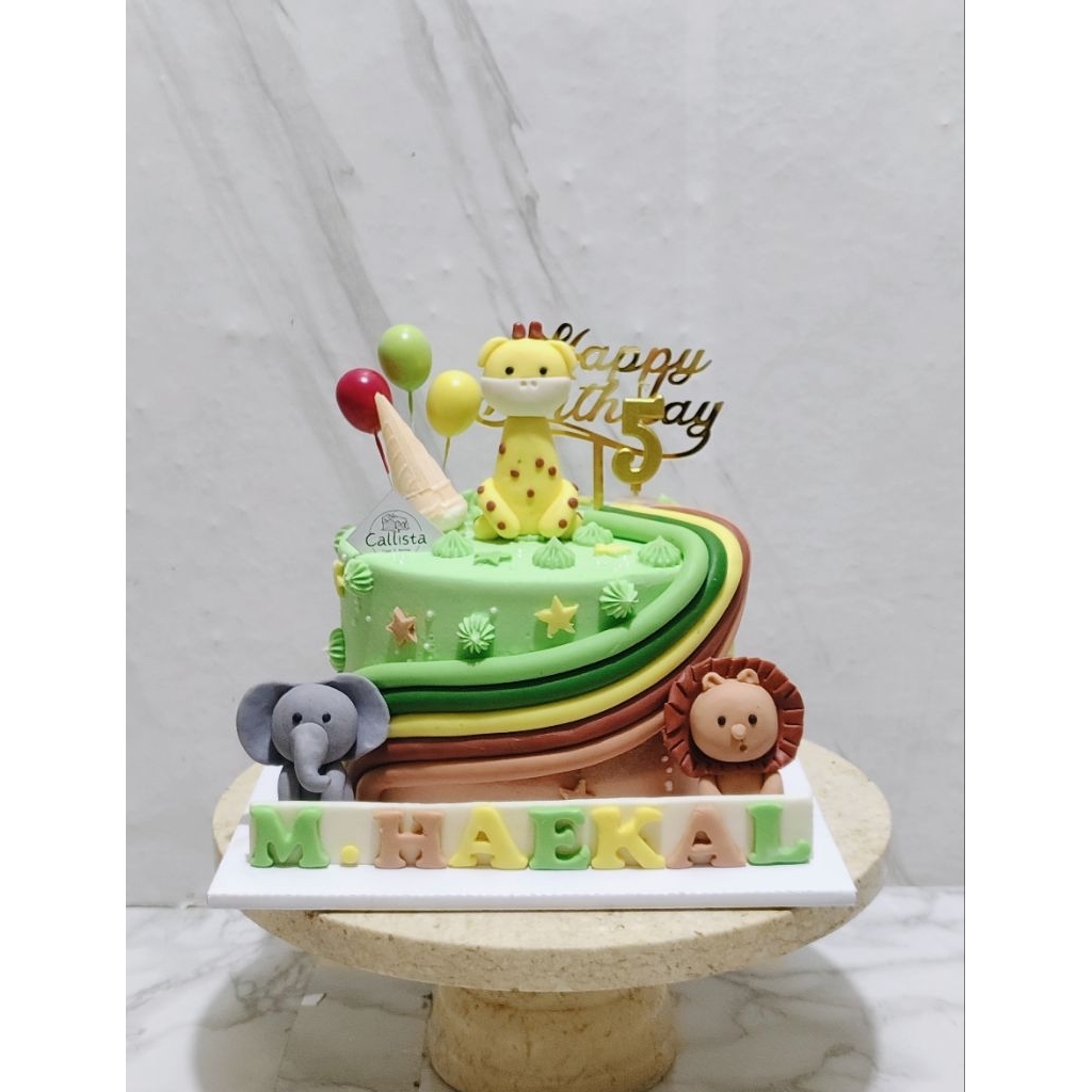 

Cake Jungle Uk 18cm / Cake Lucu / Cake Ultah Anak-anak