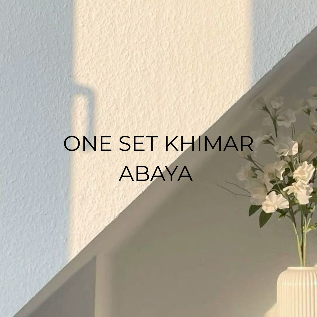 PRELOVED one set Abaya + FK/ hijab
