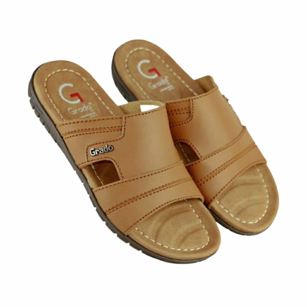 Grado by Pakalolo GAA03C Sandal Anak Laki Laki Casual Slip On Slide Tan