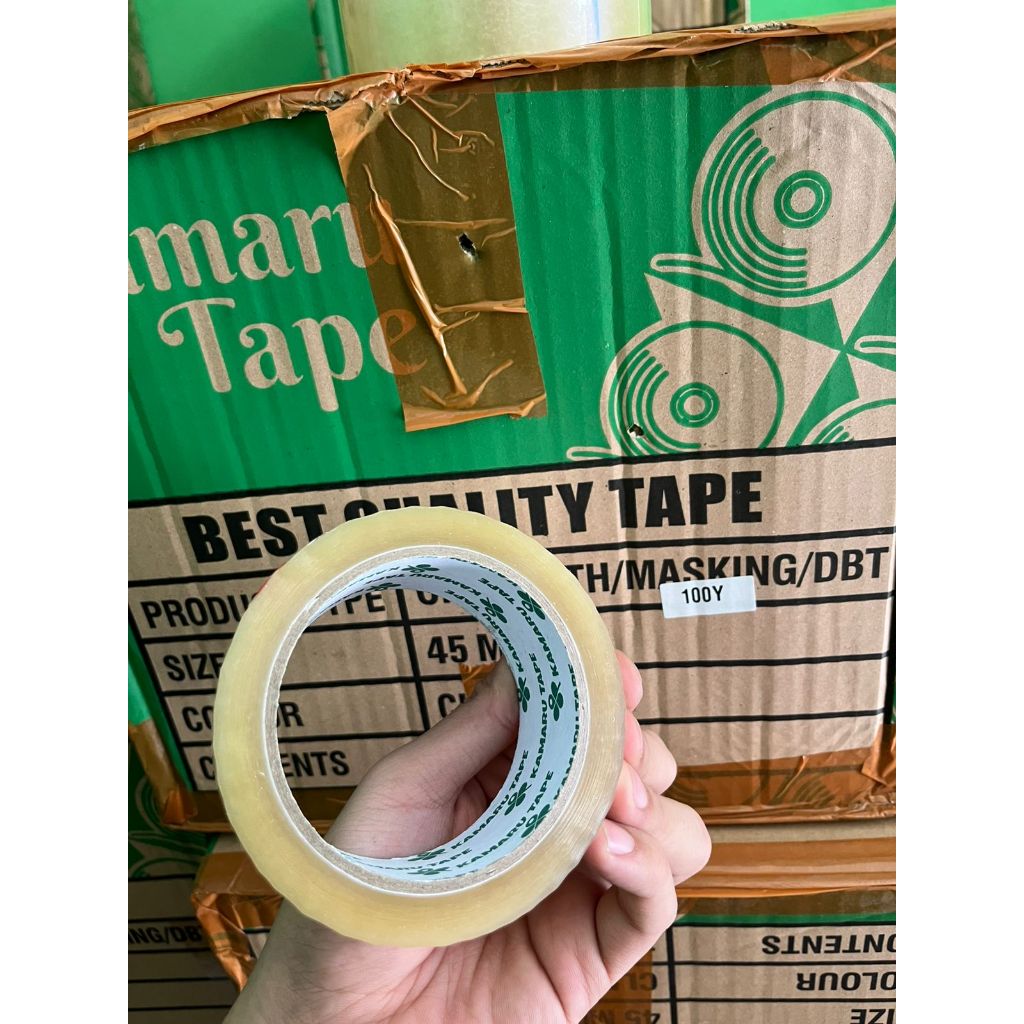 

Lakban 45mm 100 Yard Bening Coklat lakban 2 Inch 100YARD OPP Packing Tape 2" Inci 100Y 1 DUS