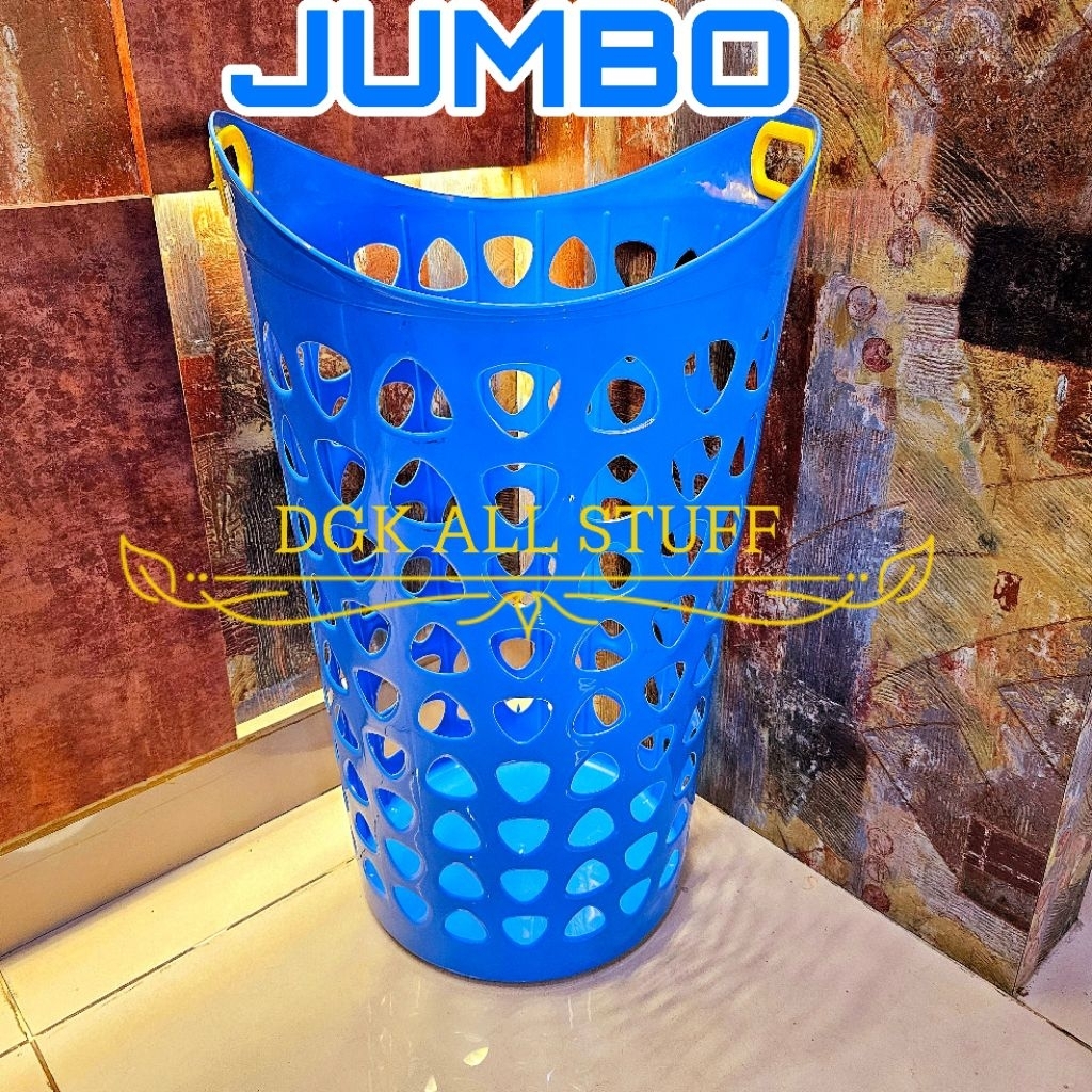 Keranjang Laundry Tempat Cucian Pakaian Baju Bayi Kotor Serbaguna JUMBO TINGGI BESAR Plastik