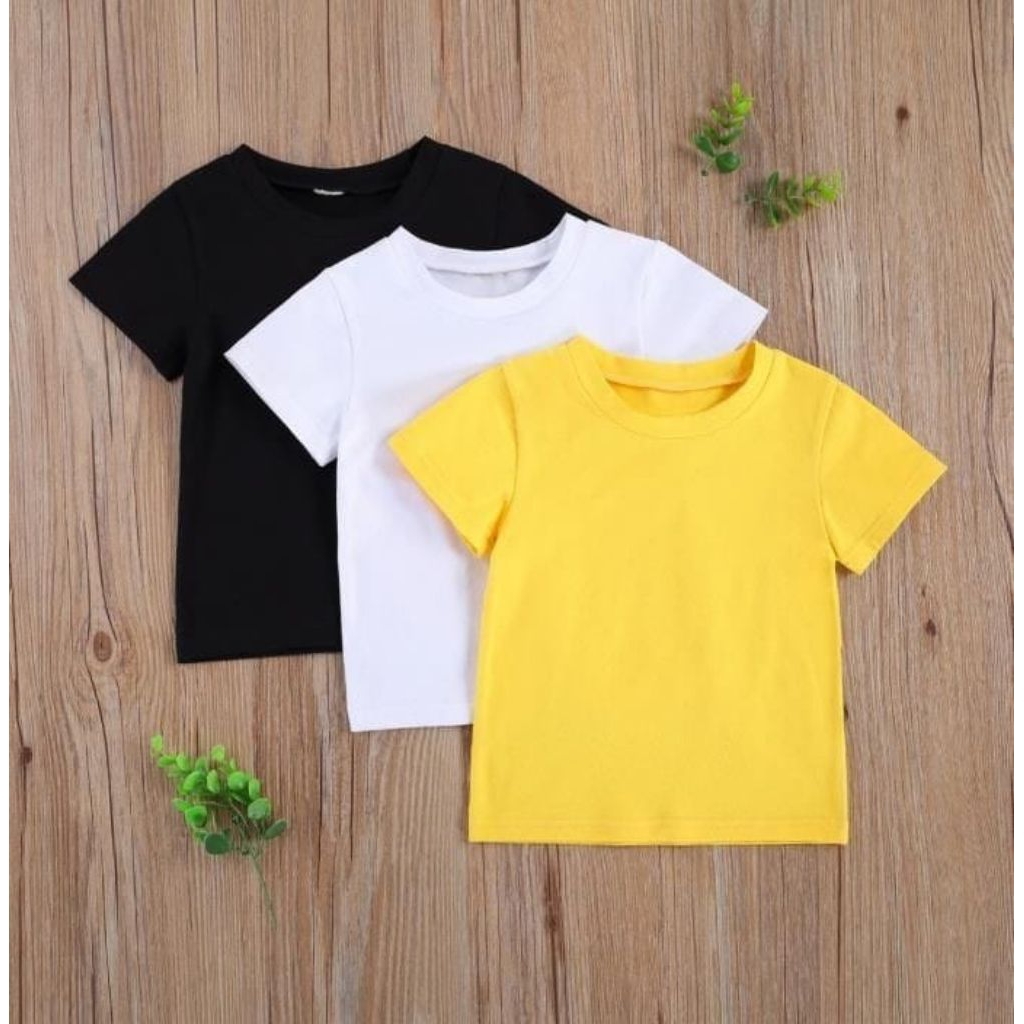 BAJU ANAK KAOS ANAK POLOSAN USIA 1-12TAHUN