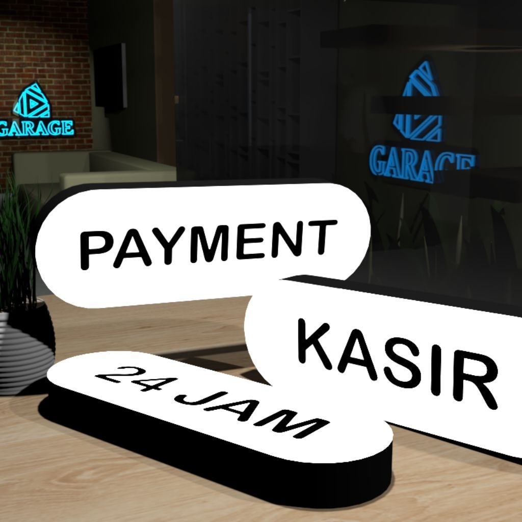 

Neonbox Mini 50*15cm | SignBox | Papan Nama Kecil Untuk Usaha - GARAGE