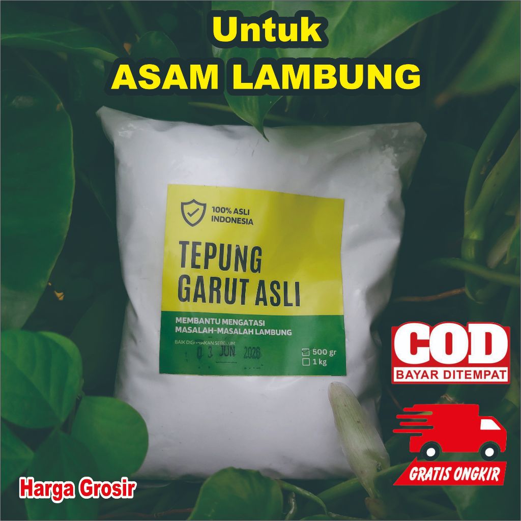 

tepung garut 1kg / tepung pati garut / tepung garut / pati garut / aroowroot / aroowroot powder / tepung pati garut / jengkirut / irut