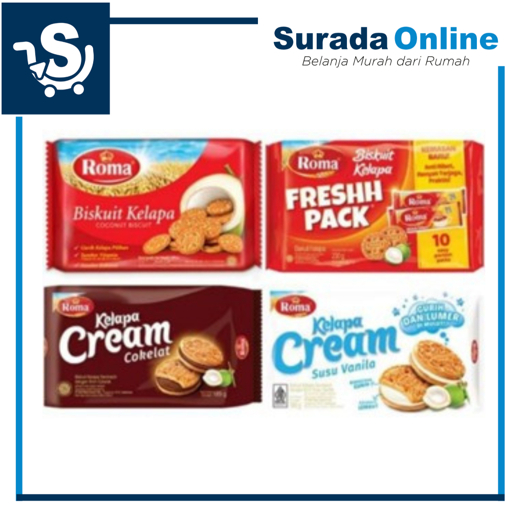 

Roma Kelapa Biskuit 300gr | Roma Kelapa Cream 180gr