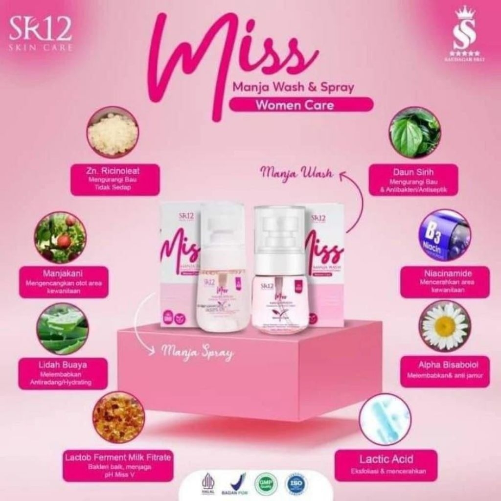 MISS MANJA SR12| SABUN KEWANITAAN DAN SPRAY UNTUK AREA MISS V
