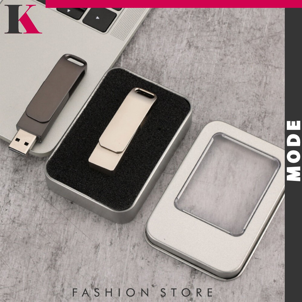 Tempat Usb Flash Disk Kotak Kaleng Penyimpanan USB Kotak Packing Flashdisk Souvenir Box Kmode C1192