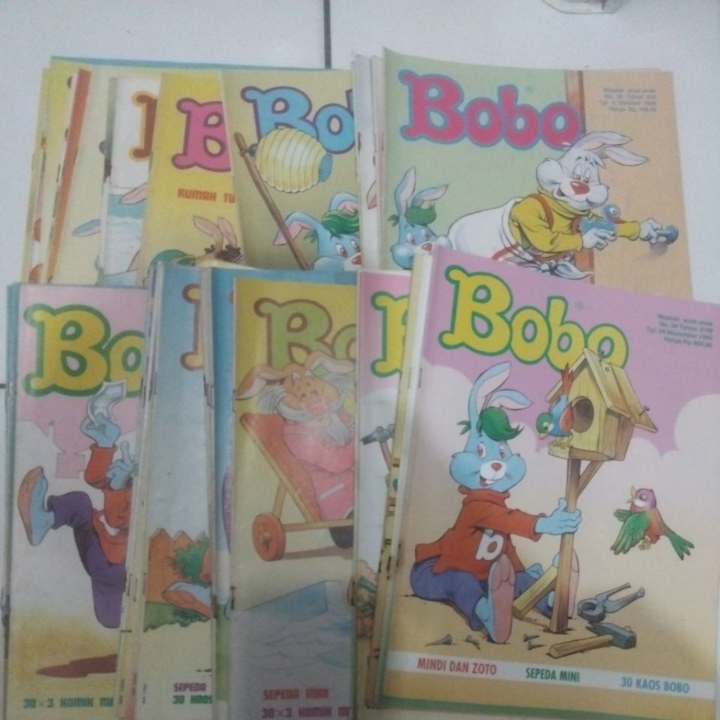 MAJALAH BOBO BEKAS JADUL ( JAMAN DAHULU ) RANDOM 1 PAKET DAPAT 5 BOBO