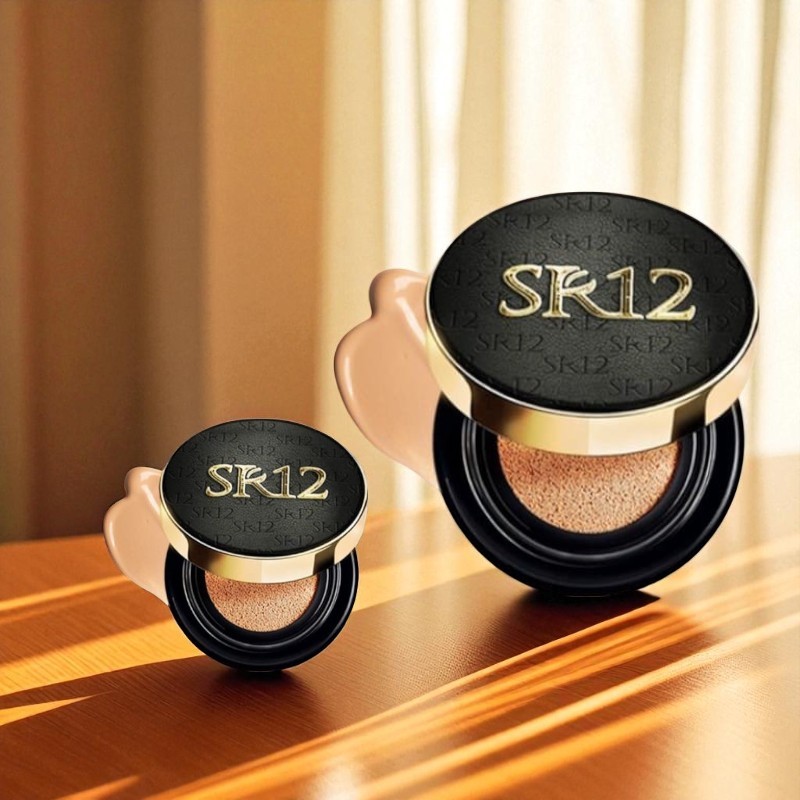 Bedak Tabur Perfect Cushion SR12 Skincare Kosmetik SPF 30 | Bedak Padat Full Converge mencerahkan