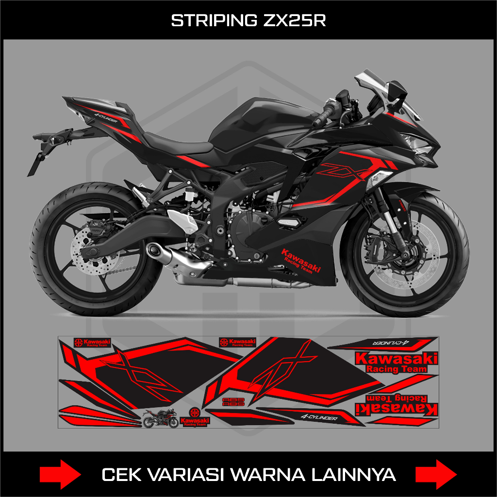 STRIPING STIKER NINJA ZX25R / DECAL VARIASI KAWASAKI NINJA ZX 25R