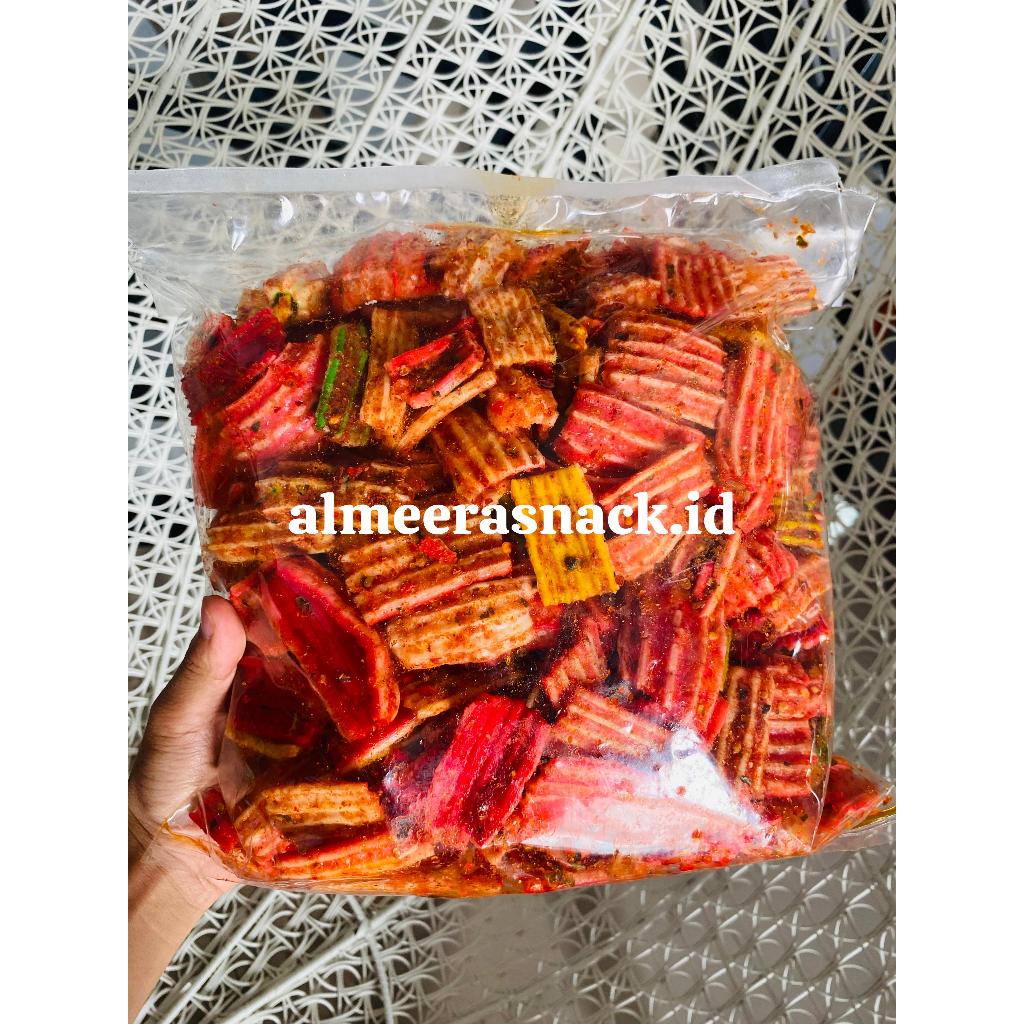 

sebring kerupuk sisir warna 1kg pedas daun jeruk bumbu melimpah