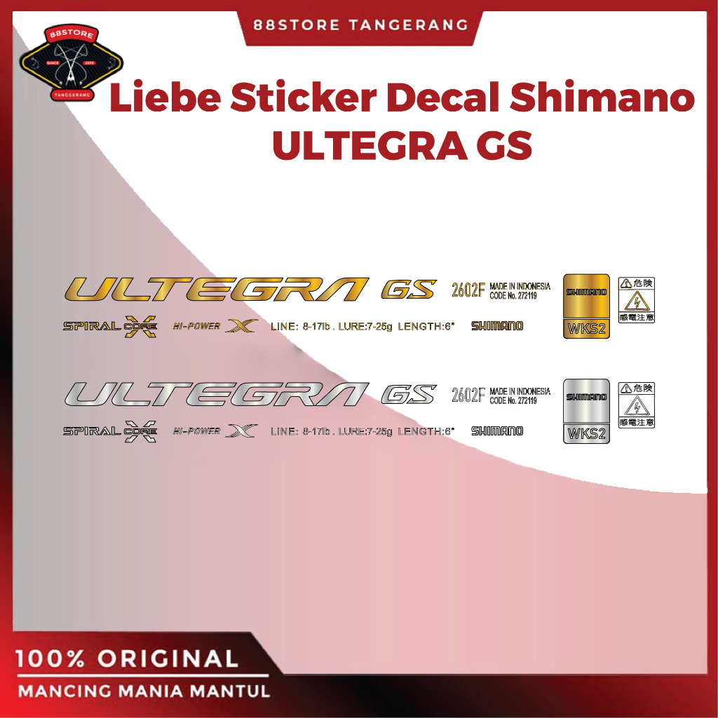 88Storetangerang Liebe Sticker Decal Joran Shimano ULTEGRA GS