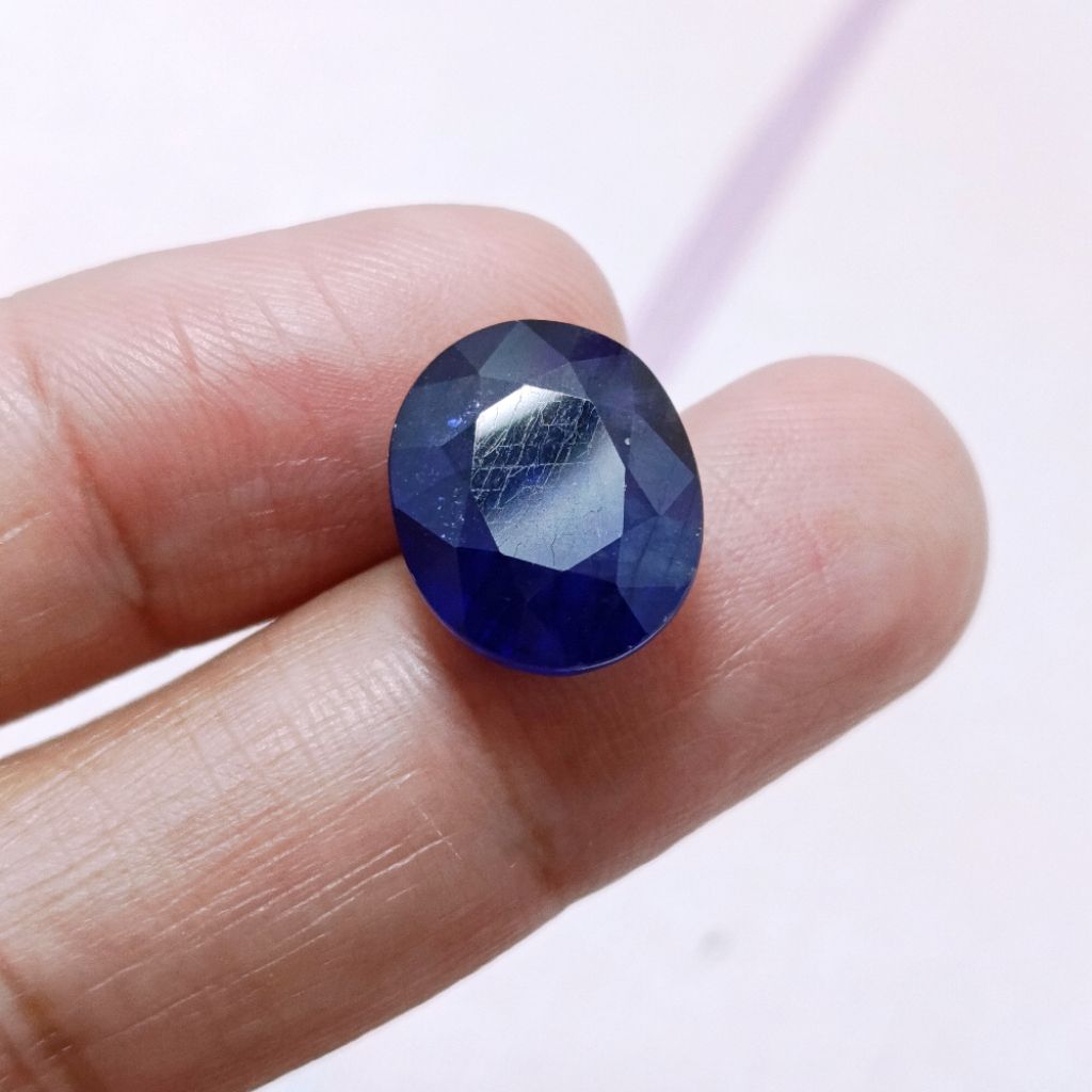 Natural Batu Permata Blue Safir Cutting Oval High Quality / Blue Safir Asli