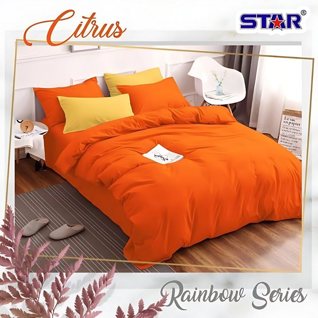 Sprei Set Katun STAR Polos Litrus