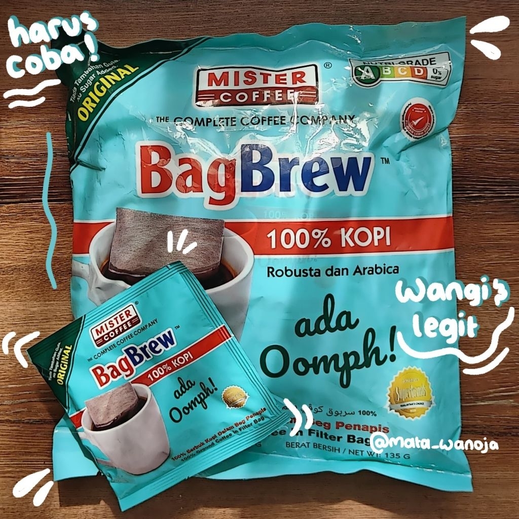 

Mister Coffee Bag Brew ( original tanpa gula )