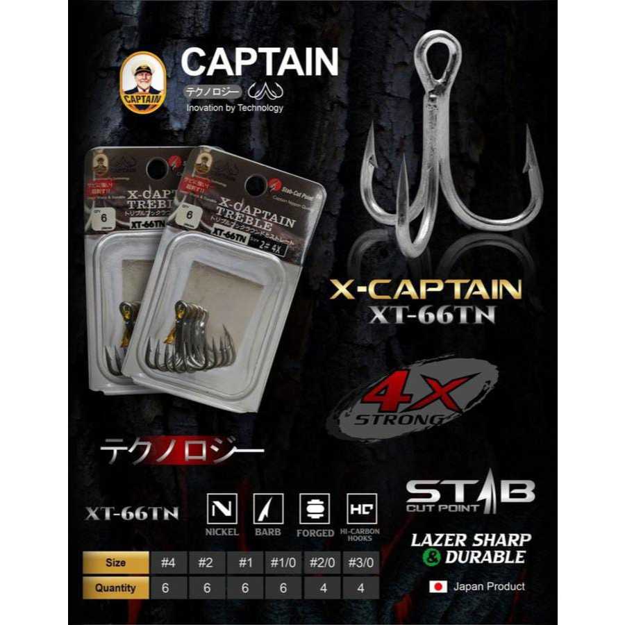 MATA PANCING CAPTAIN TREBLE HOOK XT-66TN 4X STRONG