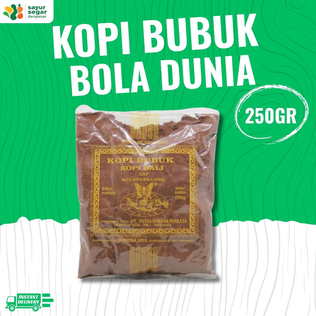 

Kopi Bubuk Bola Dunia 250gr - Sayur Segar Denpasar
