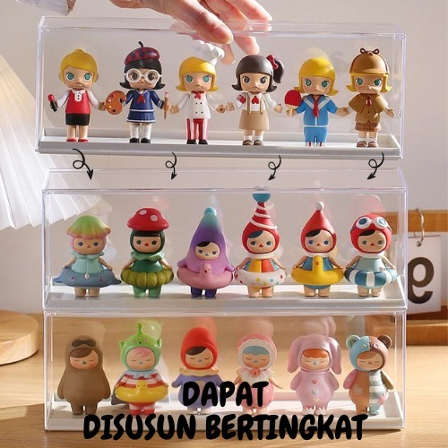 TERBARU Kotak Display Action Figure Pop Mart Penyimpanan - Rak Pajangan Mainan Miniatur Acrylic Box