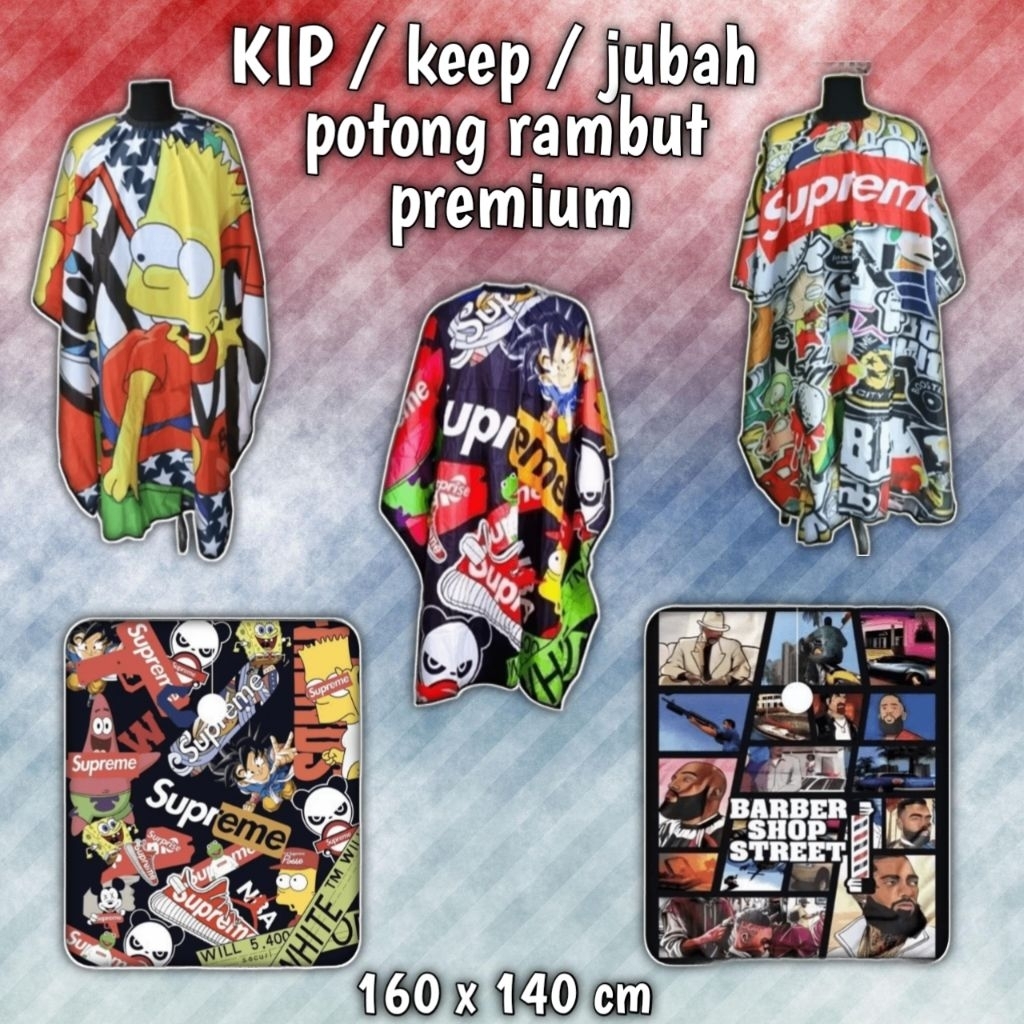 cape kip jubah barbershop premium