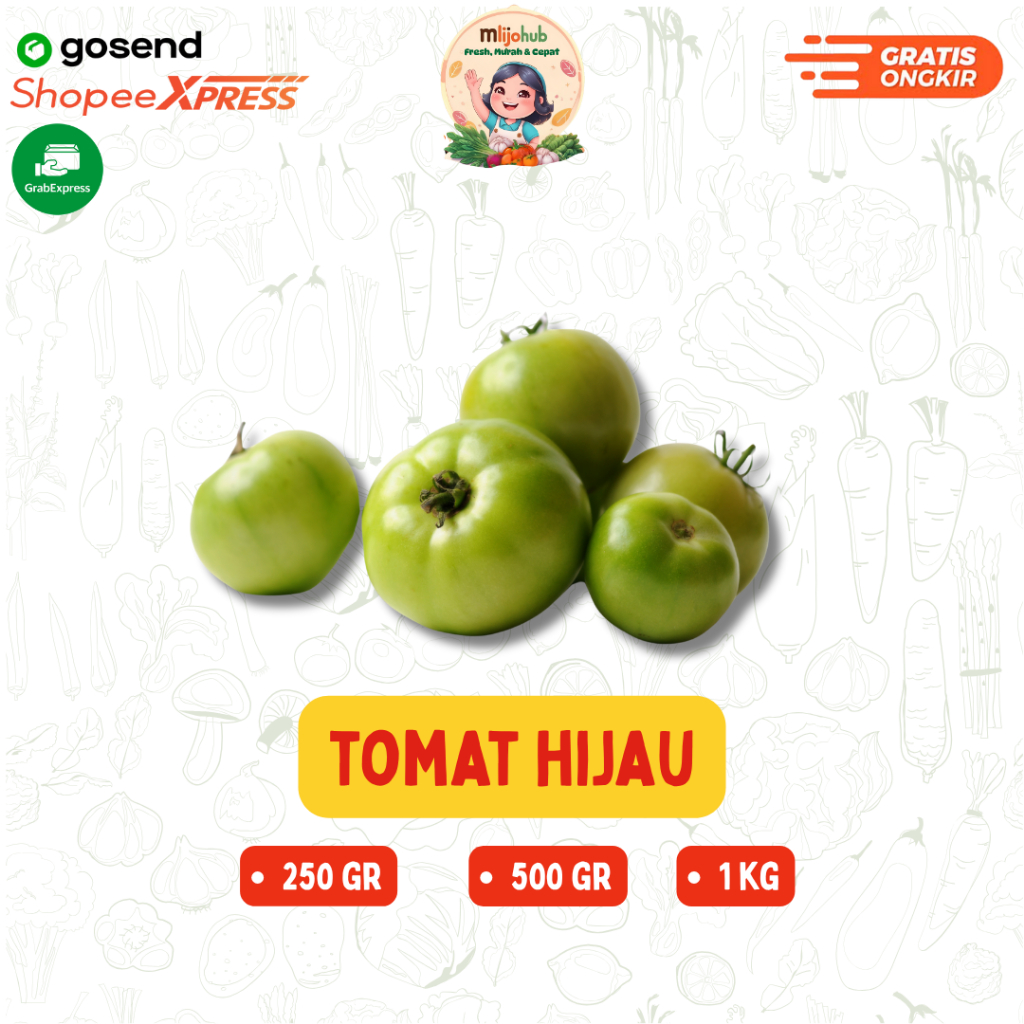 

Tomat Hijau - Pengiriman Instan - Fresh Mlijohub Malang
